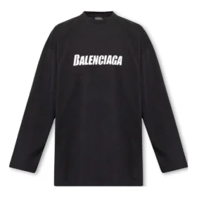 Caps Oversized Long Sleeve T-Shirt “Black” 681046TNVL11070