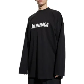 Caps Oversized Long Sleeve T-Shirt “Black” 681046TNVL11070