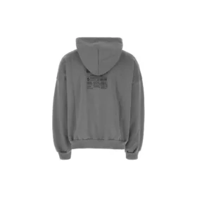 Care Label Hoodie Middle Fit “Grey Black” 725565TNVL61219