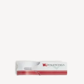 Charm/keychain luggage swing  in white/red