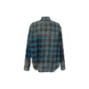 Check Flannel Oversized Long Sleeve Shirt “Blue Red” 715030TMM116305