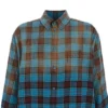 Check Flannel Oversized Long Sleeve Shirt “Blue Red” 715030TMM116305