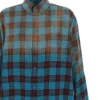 Check Flannel Oversized Long Sleeve Shirt “Blue Red” 715030TMM116305