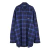 Checked Cotton-Twill Shirt “Blue” 625548T1M194450