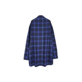Checked Cotton-Twill Shirt “Blue” 625548T1M194450