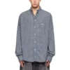 Checked Long Sleeve Shirt “Blue” 690340TMM373768