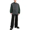 Checked Panelled Flannel Shirt “Green” 658936TCM013064