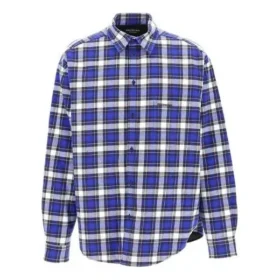 Checkered Flannel Padded Shirt “Blue” 642339TKM274202