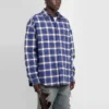 Checkered Flannel Padded Shirt “Blue” 642339TKM274202