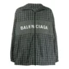 Checkered Nylon Track Suit Jacket “Black” 571439TEM181070