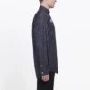 Chest Logo Pinstriped Logo Buttoned Shirt “Black” 583989TGM041070