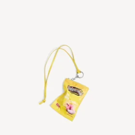 Chips phone holder pouch in yellow