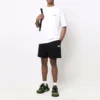 Cities Paris Cotton Sweat Shorts “Black White” 676137TLVL81070