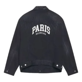 Cities Paris Oversized Denim Jacket “Washed Black White” 690198TBP479034