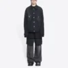 Cities Paris Oversized Denim Jacket “Washed Black White” 690198TBP479034