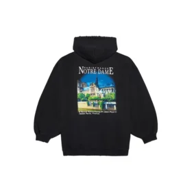Classic Printing Loose Hoodie Black 641529TJVH91000