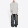 Cotton Shirt Large Fit “Cement Grey” 681688TKM102967