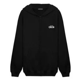 Crew Alphabet Printing Zipper Unisex Black 620974TIV751070