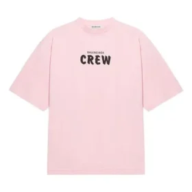 Crew Logo Printing Short Sleeve Pink/Red 620941TIVG91900