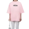 Crew Logo Printing Short Sleeve Pink/Red 620941TIVG91900