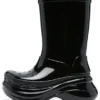 Crocs x Balenciaga Patent-Finish Boots “Black” 677388W1S8X