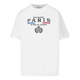 Crown Logo Alphabet Printing Short Sleeve White 594599TGV489000