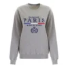 Crown Solid Color Alphabet Logo Pullover Hoodie Gray 578132TGV681300