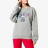 Crown Solid Color Alphabet Logo Pullover Hoodie Gray 578132TGV681300