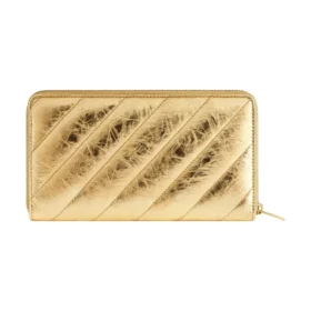 Crush Continental Wallet Metallized Quilted “Gold” 7664472AAYO8004