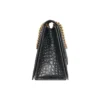 Crush Crocodile Medium Chain Bag “Black” 716393210IX1000