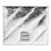 Crush Flap Coin And Card Holder Metallized Quilted “Silver” 766461210IW8110
