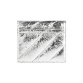 Crush Flap Coin And Card Holder Metallized Quilted “Silver” 766461210IW8110
