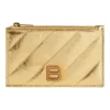 Crush Long Coin And Card Holder Metallized Quilted “Gold” 7664652AAYO8004