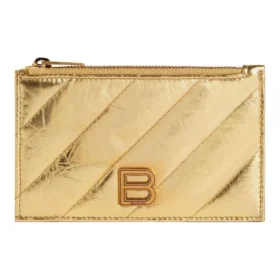 Crush Long Coin And Card Holder Metallized Quilted “Gold” 7664652AAYO8004