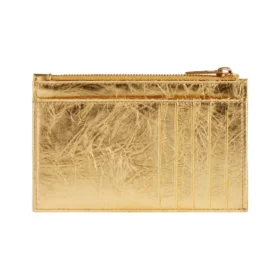 Crush Long Coin And Card Holder Metallized Quilted “Gold” 7664652AAYO8004