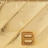 Crush Long Coin And Card Holder Metallized Quilted “Gold” 7664652AAYO8004
