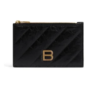 Crush Long Coin And Card Holder Quilted “Black” 766465210J11000