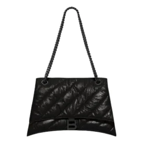 Crush Medium Chain Bag Quilted “Black” 716393210IY1000