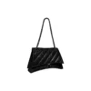 Crush Medium Chain Bag Quilted “Black” 716393210IY1000