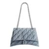 Crush Medium Chain Bag Quilted “Blue” 7163932AAGX4661