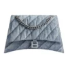 Crush Medium Chain Bag Quilted “Blue” 7163932AAGX4661
