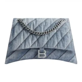 Crush Medium Chain Bag Quilted “Blue” 7163932AAGX4661
