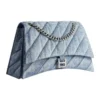 Crush Medium Chain Bag Quilted “Blue” 7163932AAGX4661