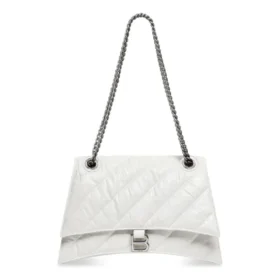 Crush Medium Chain Bag Quilted “Optic White” 716393210J09001