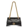 Crush Small Chain Bag Crocodile Embossed “Black” 716351210IX1000