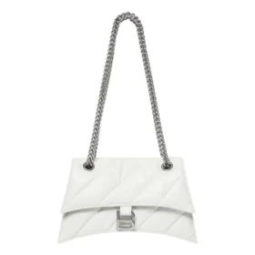 Crush Small Chain Bag Quilted “Optic White” 716351210J09001
