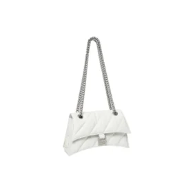 Crush Small Chain Bag Quilted “Optic White” 716351210J09001