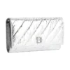 Crush Wallet On Chain Metallized Quilted “Silver” 781723210IW8110