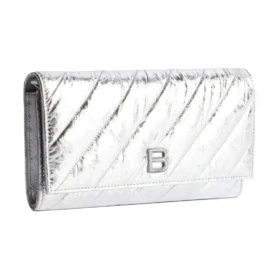 Crush Wallet On Chain Metallized Quilted “Silver” 781723210IW8110