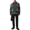 Denim Jacket With Back Logo Large Fit “Fake Wash Black” 620728TIW435720